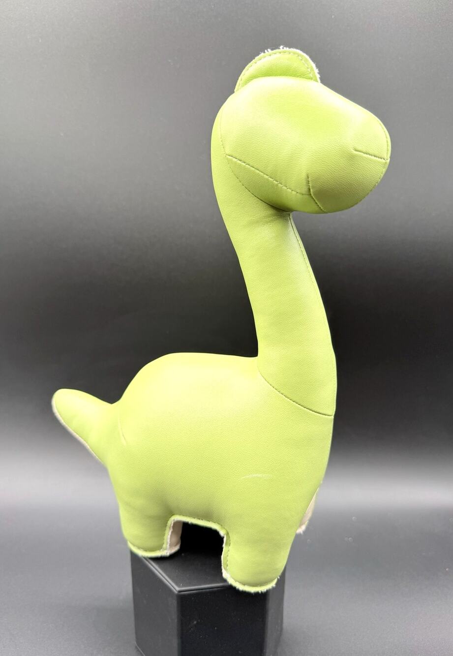 Zuny Brontosaurus Rano Green Leather Dinosaur Bookend/Doorstopper